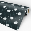 Floral Wallpaper White Daisies On Blue Background