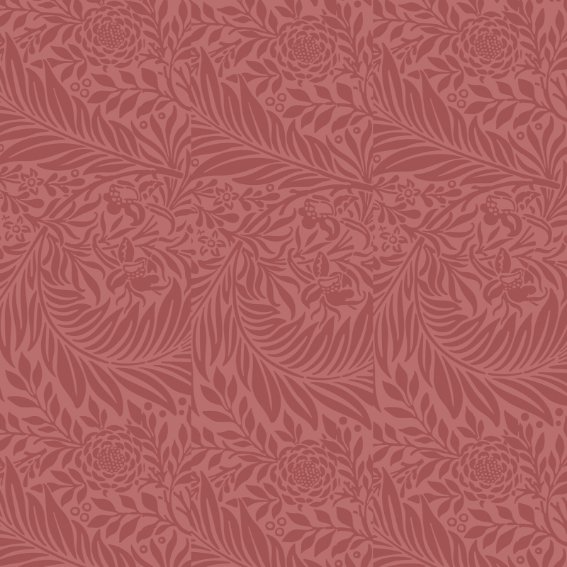 Papel Pintado Floral Tropical Unicolor Rojo