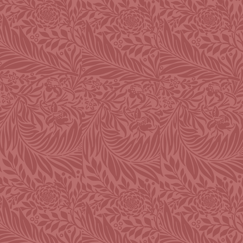 Tropical Floral Wallpaper Unicolor Red