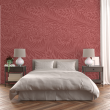 Papel Pintado Floral Tropical Unicolor Rojo