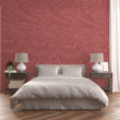 Tropical Floral Wallpaper Unicolor Red
