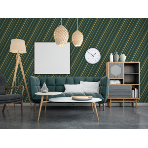 Tapete Goldene und grüne...