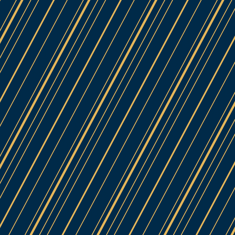 Papier peint à rayures diagonales bleues et dorées