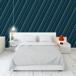 Wallpaper Golden and Blue Diagonal Stripes