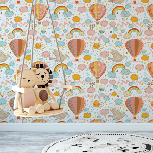 Papier peint Globes orange