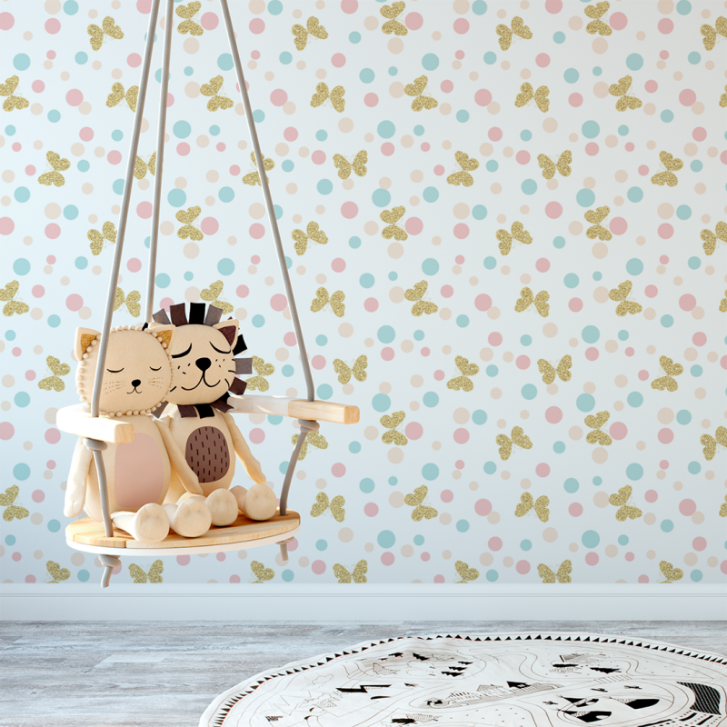 copy of Papier peint enfant nuages gris