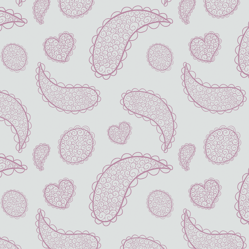 Doodle Children's Wallpaper Pink-Sweet Papaya