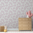 Doodle Children's Wallpaper Pink-Sweet Papaya