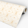 Papel Pintado Geométrico Luxury Blanco y Dorado