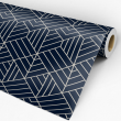 Carta da parati geometrica Cubic Blue Luxury