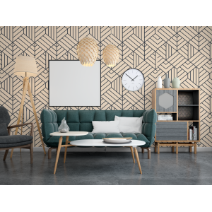 Cubic Geometric Tapete in...