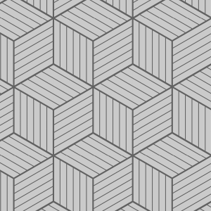 Geometrische Cubic Grau Tapete