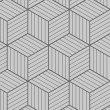 Papier peint géométrique cubique gris