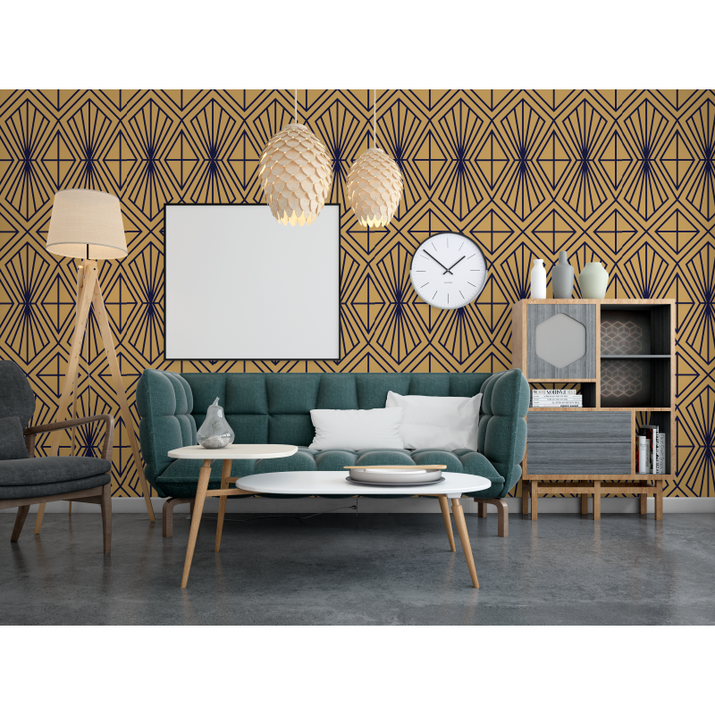 Papel Pintado Geométrico Egipcio