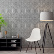 Geometric Monochromatic Grey Wallpaper