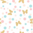 Kids Wallpaper Butterflies and Dots