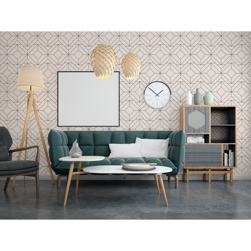 Geometric Cream Wallpaper