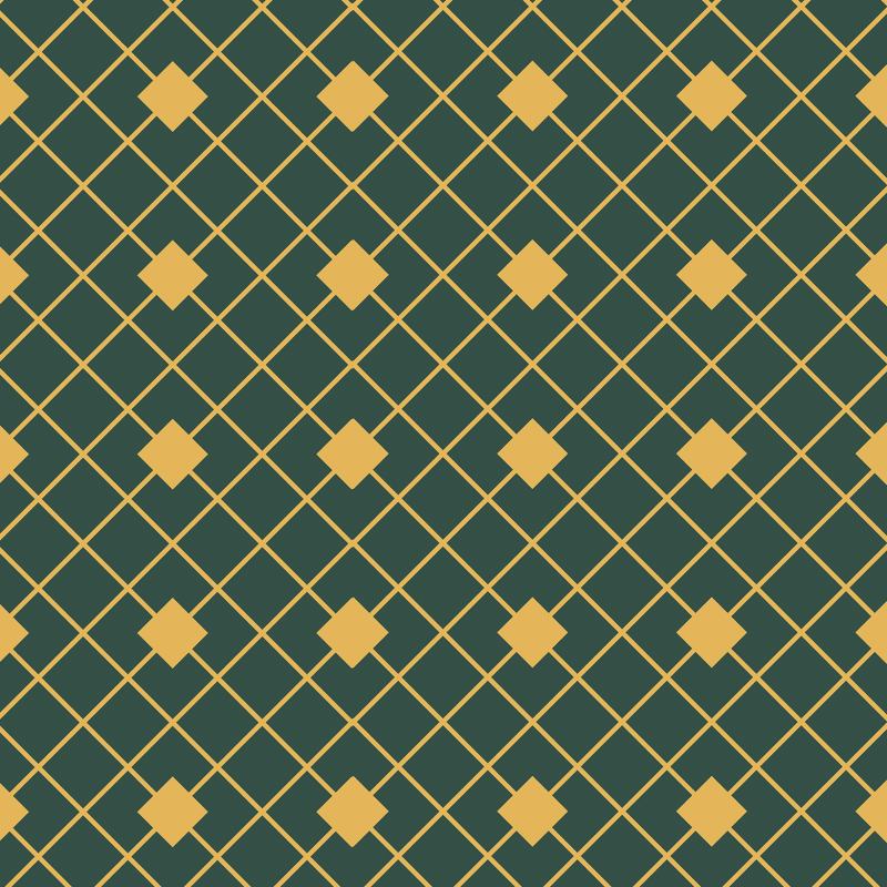 Papel Pintado Geométrico Dorado y verde