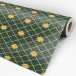 Geometric Wallpaper Gold and green