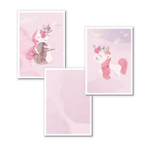 Pink Unicorn Kids Wall Art...