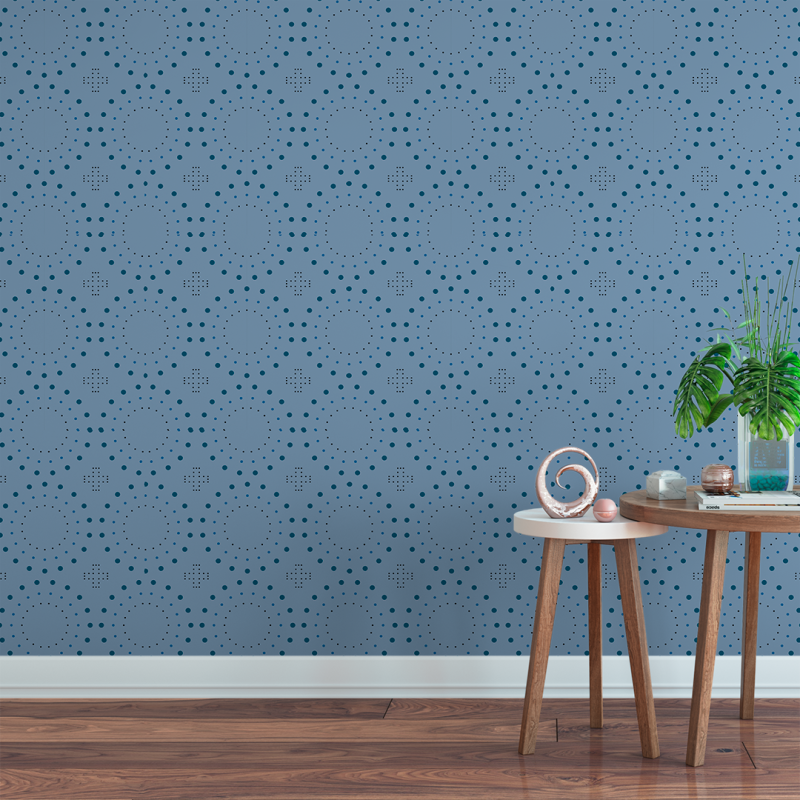Blue Cross Geometric Wallpaper
