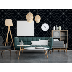 Blaue Geometrische Luxustapete