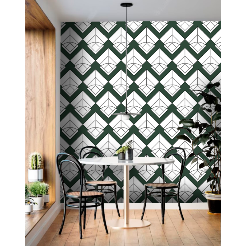 Green Geometric Wallpaper