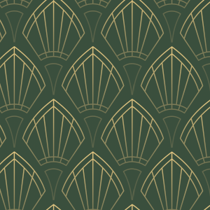 Green Fan Geometric Wallpaper