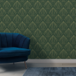 Green Fan Geometric Wallpaper