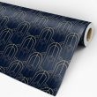 Luxury Blue Geometric Wallpaper