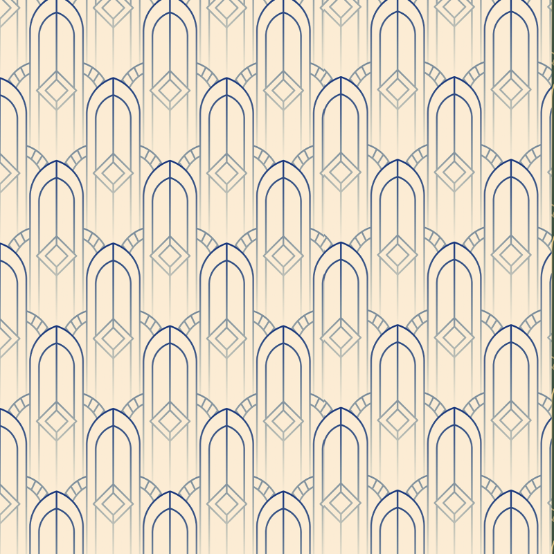 Cream and Blue Geometric Wallpaper