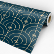 Luxury Blue and Gold Geometric Wallpaper Luxury Blue and Gold