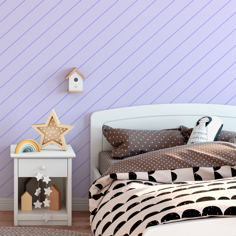 Wallpaper Rayas Diagonal Violets-Sweet Papaya