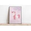 Arte murale decorativa Unicorno rosa per bambini