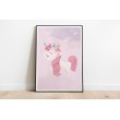 Lámina Decorativa Infantil Unicornio Rosa