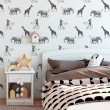 Giraffes and Elephants Wallpaper