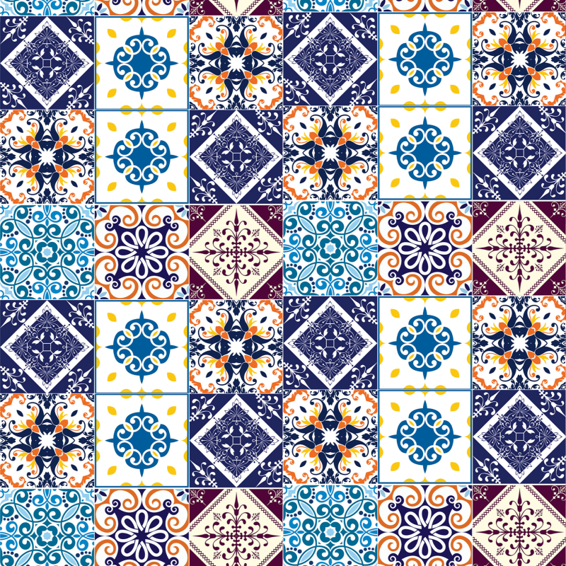 Blue Tiles Wallpaper