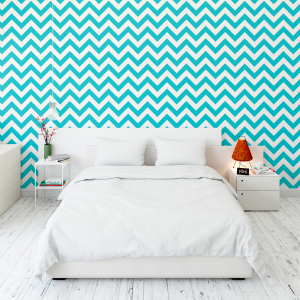 Zig Zag Wallpaper XL Turquoise