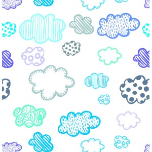 Papel Pintado Infantil Nubes