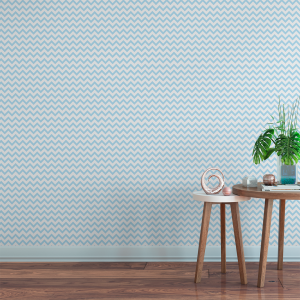 Zig zag wallpaper light blue