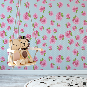 Papier peint floral Petites...