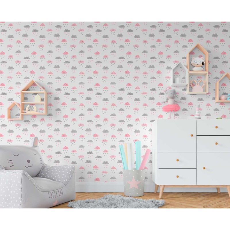 Clouds and hearts Wallpaper