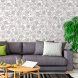 Floral Wallpaper with linear floral print