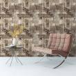 Floral wallpaper with floral squares