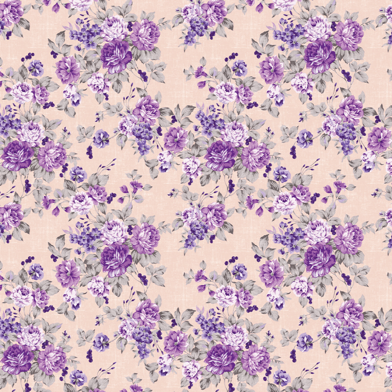 Papier peint floral Jardin de violettes