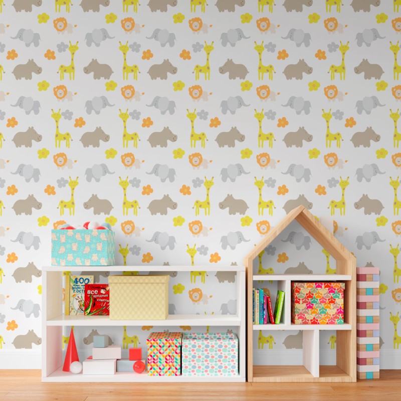 Papier peint Safari pour enfants