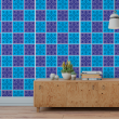 Blue and Purple Tile Wallpape