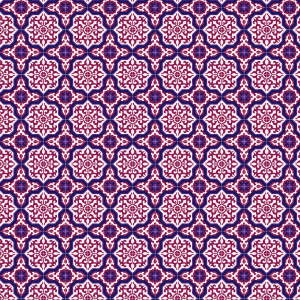 Red and Blue Tile Wallpaper