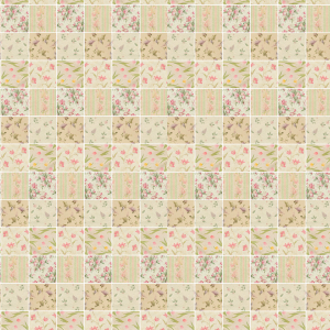 Tile Wallpaper with Flowers