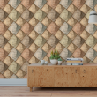 Carta da Parati Geometrica in Legno